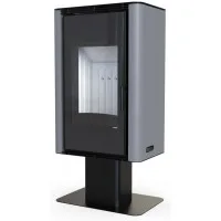 Печь-камин Defro Home Solum Top, серая сталь