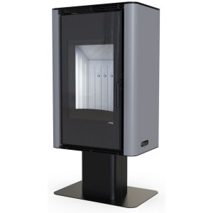 Печь-камин Defro Home Solum Top, серая сталь