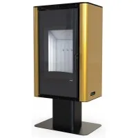 Печь-камин Defro Home Solum Top, золотая сталь