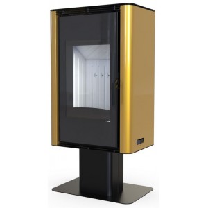 Печь-камин Defro Home Solum Top, золотая сталь
