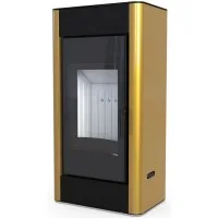 Печь-камин Defro Home Solum, золотая сталь