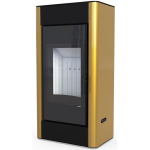 Печь-камин Defro Home Solum, золотая сталь