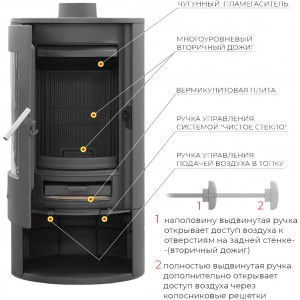 Печь-камин Эверест K14M