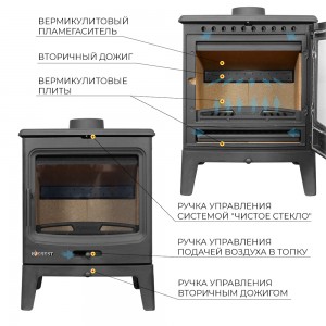 Печь-камин Эверест H10