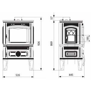 Печь-камин Ferguss Magma, Side door