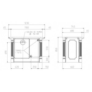 Печь отопительно-варочная Hergom L-09CC