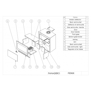 Печь-камин Panadero Fenix