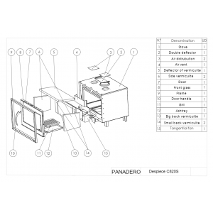 Каминная топка PANADERO HOGAR C-820-S