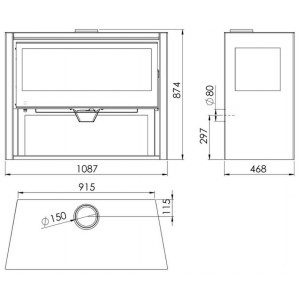 Печь-камин Panadero Allegro 3V EcoDesign New