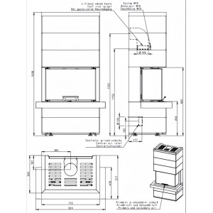 Печь-камин Romotop Design Cara СN Akum Металл