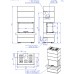 Печь-камин Romotop Design Cara С Akum Камень