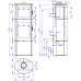 Печь-камин Romotop Lugo N с духовкой, Камень