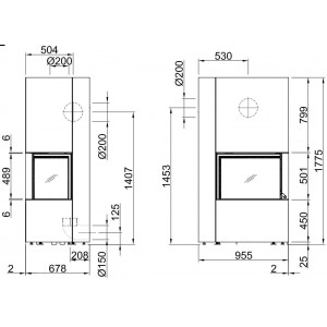 Печь-камин Spartherm Apollon 2L/2R