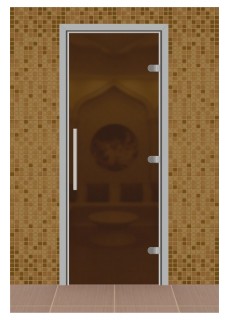 Дверь для сауны, серия Веста, стекло бронза матовое