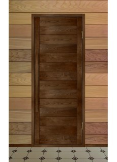 Дверь деревянная для бани серия "Линия"