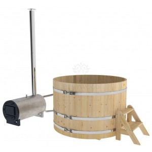 Фурако Bentwood круглая, d=1.50x1.2 м из кедра с наружной печкой
