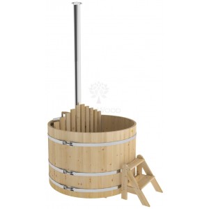 Фурако Bentwood круглая, d=1.80x1.0 м из кедра с внутренней печкой