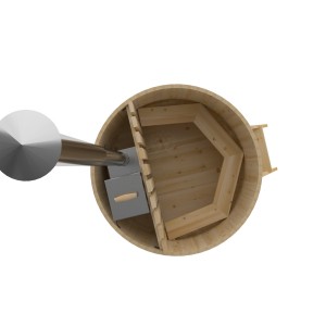 Фурако Bentwood круглая, d=1.80x1.0 м из кедра с внутренней печкой