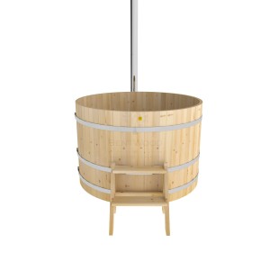 Фурако Bentwood круглая, d=1.50x1.2 м из кедра с наружной печкой