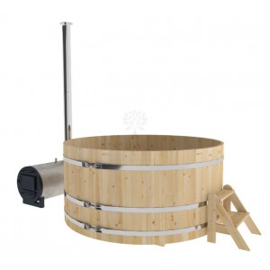 Фурако Bentwood круглая, d=2.10x1.0 м из кедра с наружной печкой
