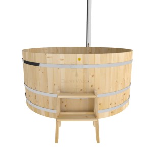 Фурако Bentwood круглая, d=2.10x1.0 м из кедра с наружной печкой
