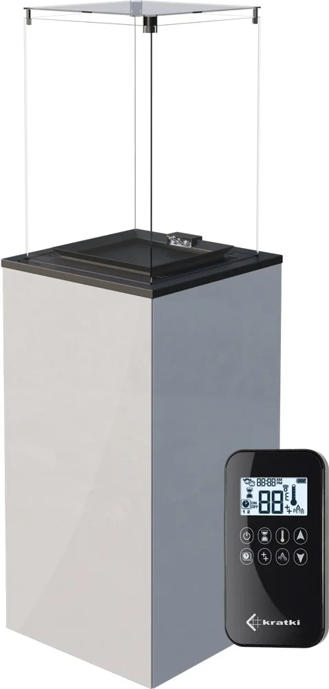 Газовый нагреватель Kratki Patio Mini G31 37MBAR - стекло, пульт ДУ
