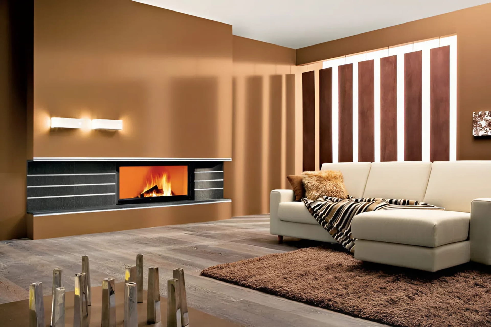 Каминная топка EdilKamin Flat 120 в интерьере