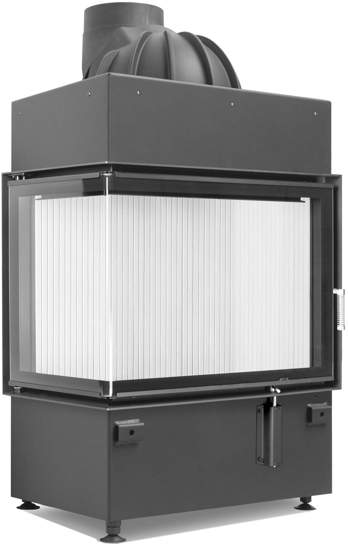 Каминная топка Hoxter Ecka 67/45/51L с чугунным дымосборником