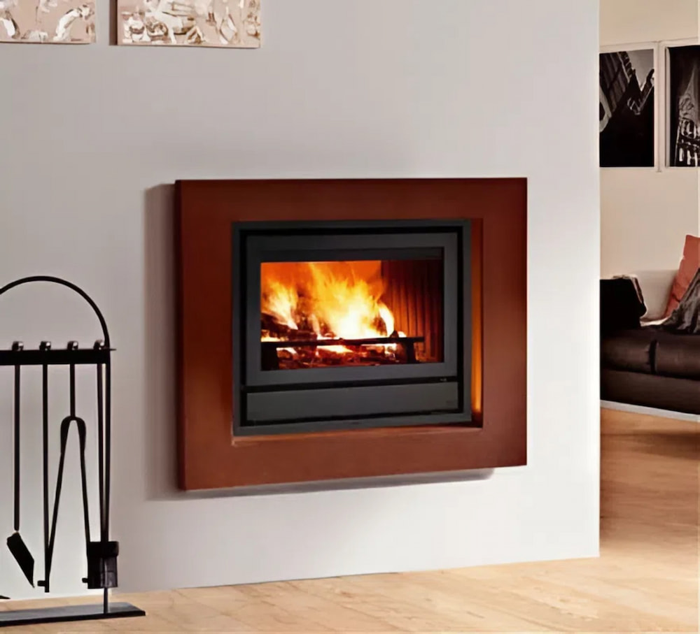 Каминная облицовка EdilKamin Bix Box Corten + топка Cristal 76