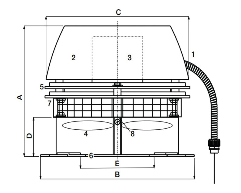 Схема дымососа Exodraft RS