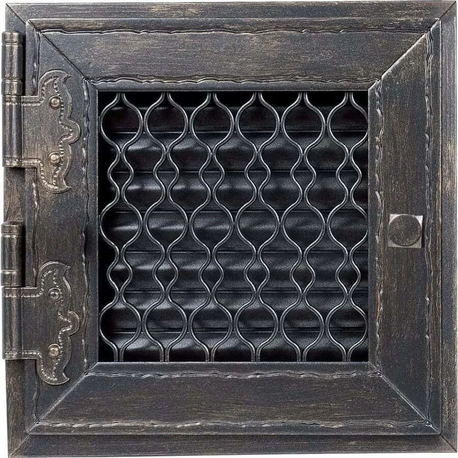 Каминная решетка Kratki 22x22 Ретро с одной дверкой, выдвигающаяся