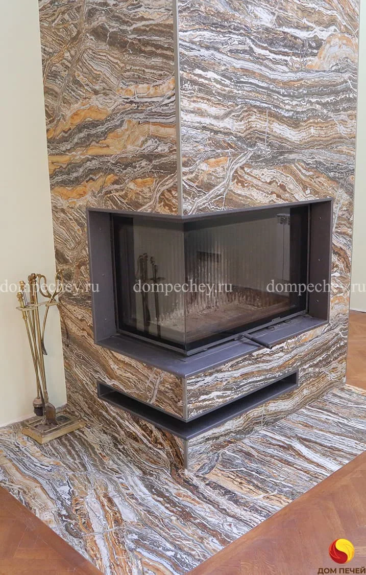 Монтаж каминной топки Astov П2С 10057