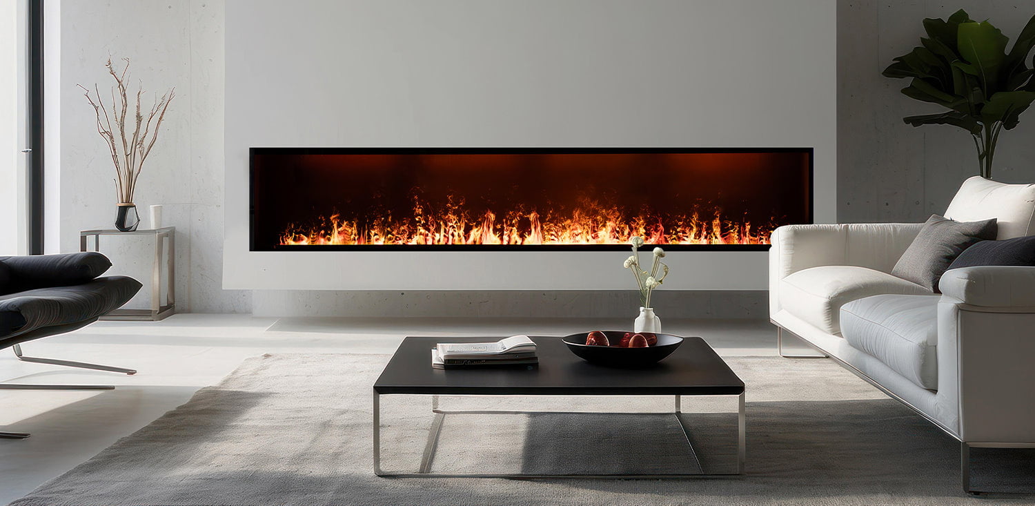 Паровой камин Faber e-SliM LINEAR в интерьере