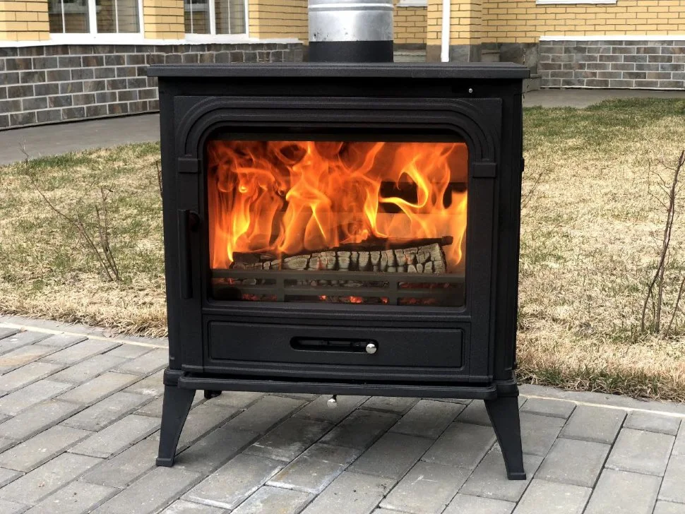 Фото работающей печи FireBird Dog